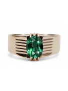 Stil Vintage Inel Smarald Original vintage din aur roz de 14k vrc007r